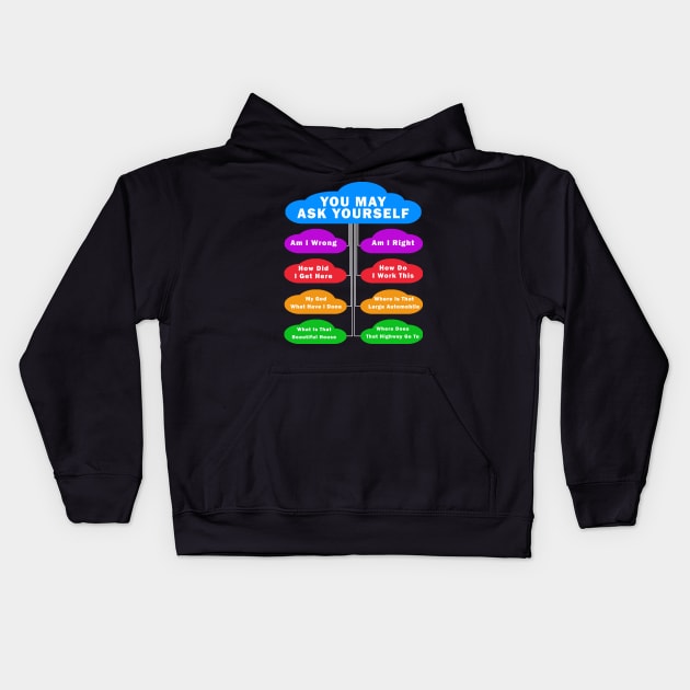 You May Ask Yourself Classic 80's Pop Music Retro Pie Chart Kids Hoodie by YasOOsaY